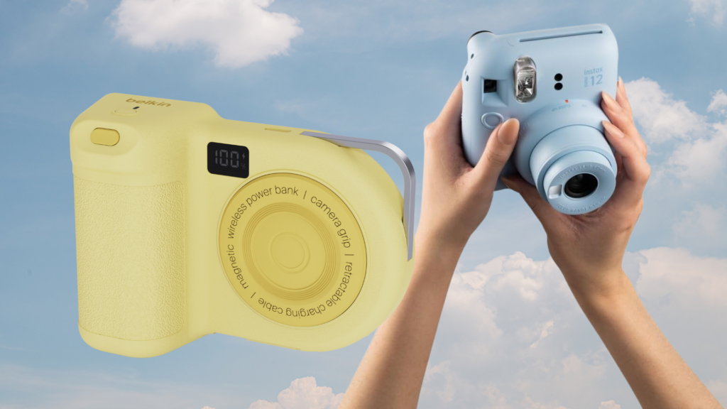 „Belkin's Stage PowerGrip“ gali priversti mane palikti „Instax Mini 12“