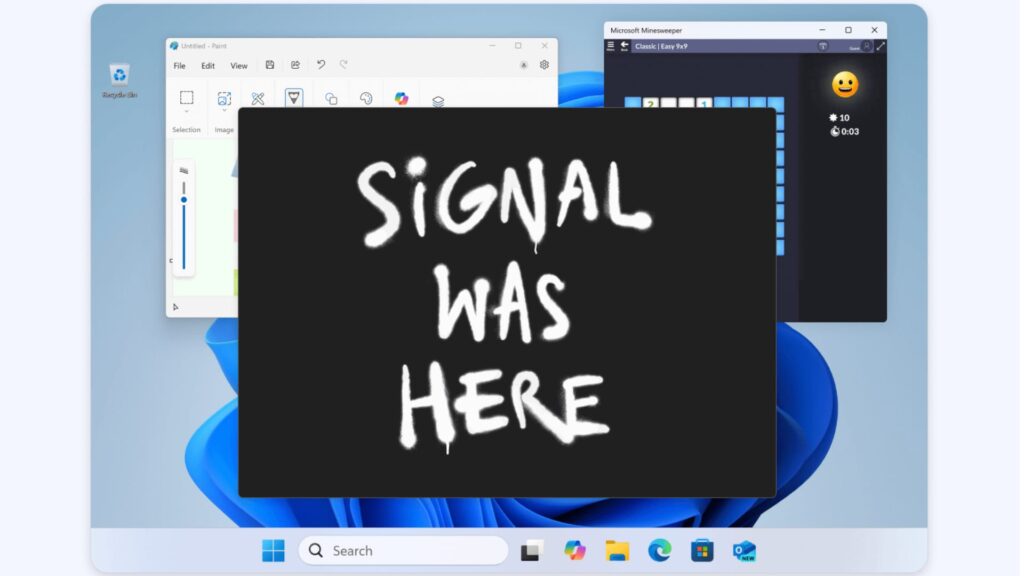 „Signal“ neturi nė vienos iš „Microsoft“ atsimenančių AI ekrano kopijų
